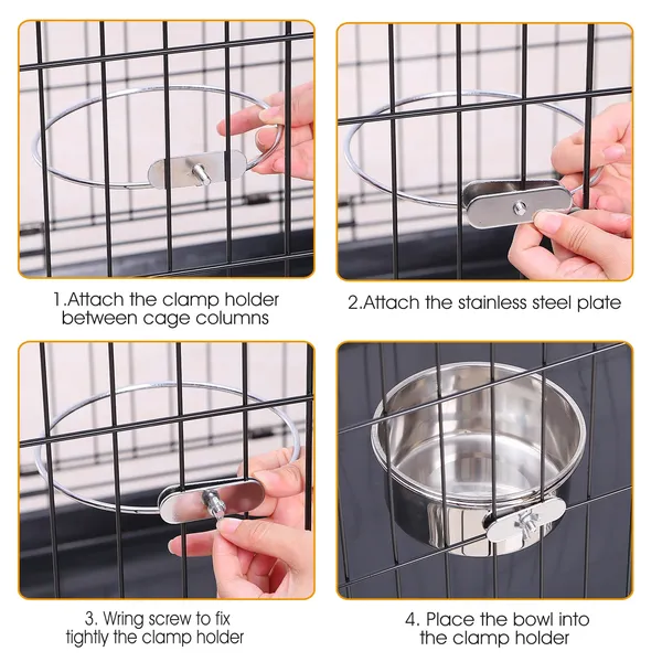 Clamp-On Bird Feeding Bowl with Support Ring - gallery view 5