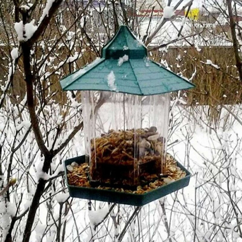 Green Hanging Bird Feeder - gallery view 8