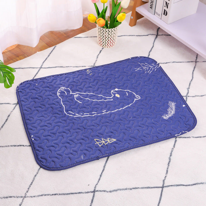 Washable dog pee pad - Blue Lion irregular pattern