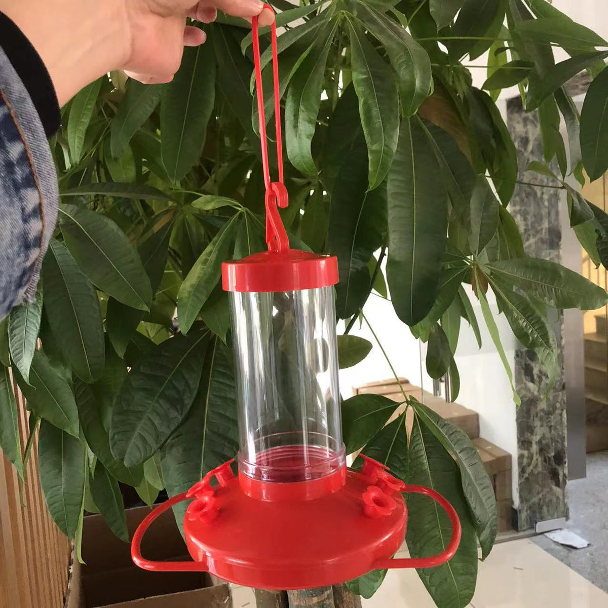 Hanging Hummingbird Feeder with Clear Reservoir - gallery view 3