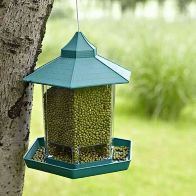 Green Hanging Bird Feeder - gallery view 2