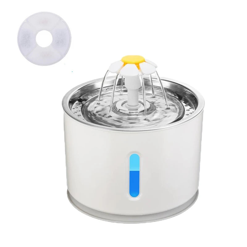 DPI:1739dbb28fa9 2.4L Quiet Cat Water Fountain with LED Light & Replaceable Filters - 1