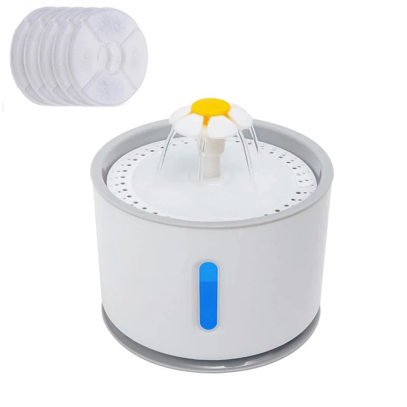 DPI:d58e1ef2246e 2.4L Quiet Cat Water Fountain with LED Light & Replaceable Filters - 5