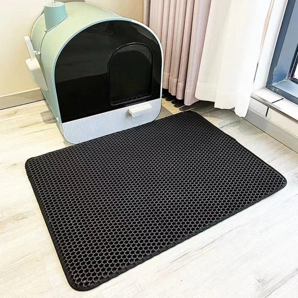 DPI:27f0afce992d Double-Layer Cat Litter Mat — Waterproof, Non-Slip & Washable - 1