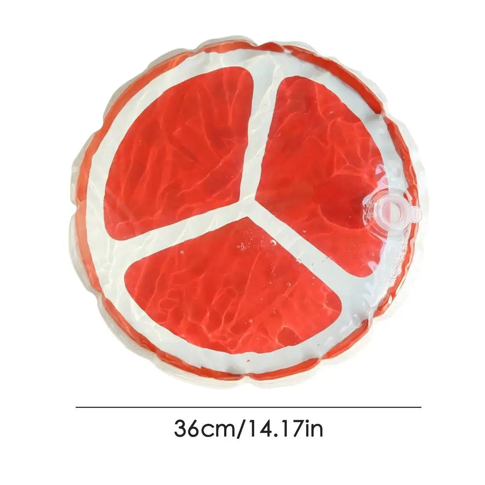 DPI:565c87f6b03b Round Dog Cooling Mat – Water-Filled, Fruit-Printed, Portable Pet Cool Pad - 2