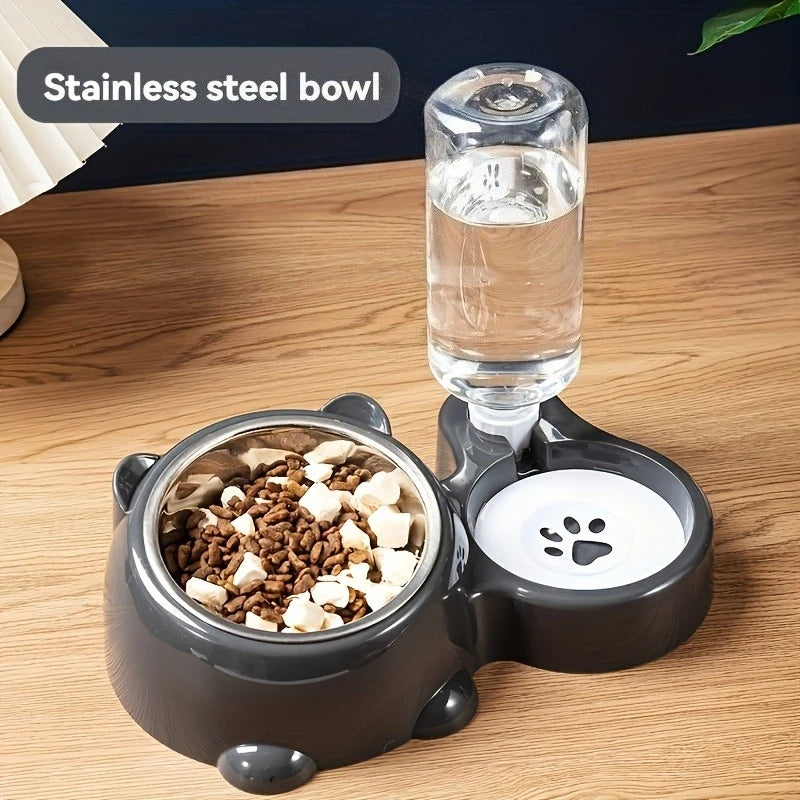 DPI:5deed207f6a8 Gravity Pet Feeder & Waterer Set — Stainless Steel Bowls, No Batteries Needed - 2