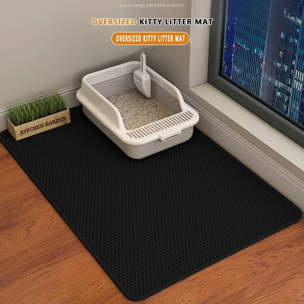 DPI:04204472f83e Honeycomb Cat Litter Mat — Double-Layer, Non-Slip & Waterproof - 3