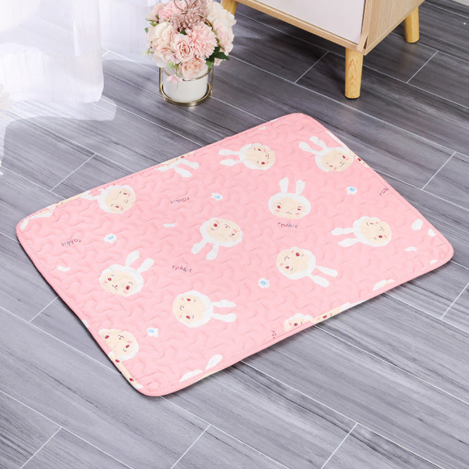 Washable dog pee pad - Pink Rabbit